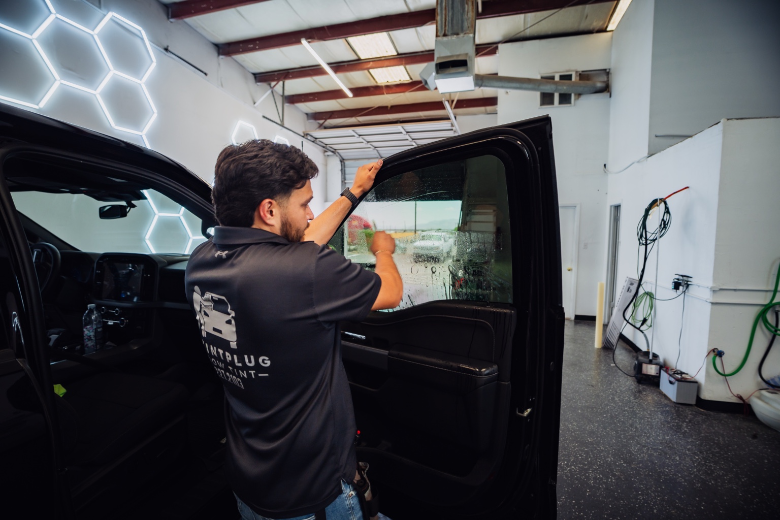 Truck window tint installation